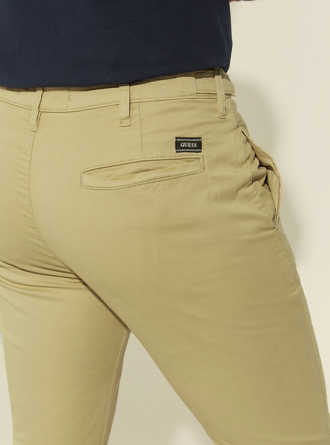 GUESS Mens Beige Blanco Mid-Rise Lucas Seasonal Pants M1YB56WCNZ7 Detail View