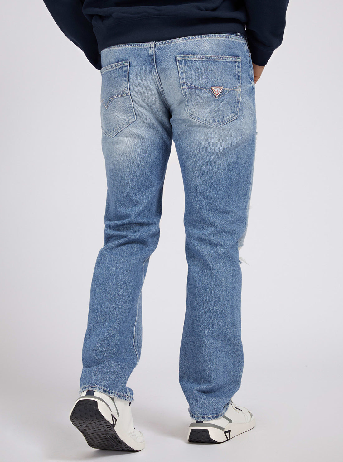 GUESS Mens Mid-Rise Regular Fit mens Denim Jeans in Surfaris Wash M1GA31D3ZJ5 Back view