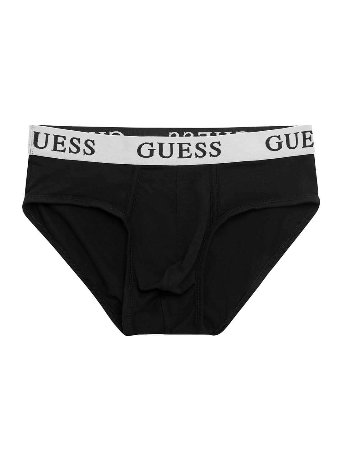 GUESS Mens Black and White Multi 3-Pack Idol Briefs U0BG20K6YW1 Black View