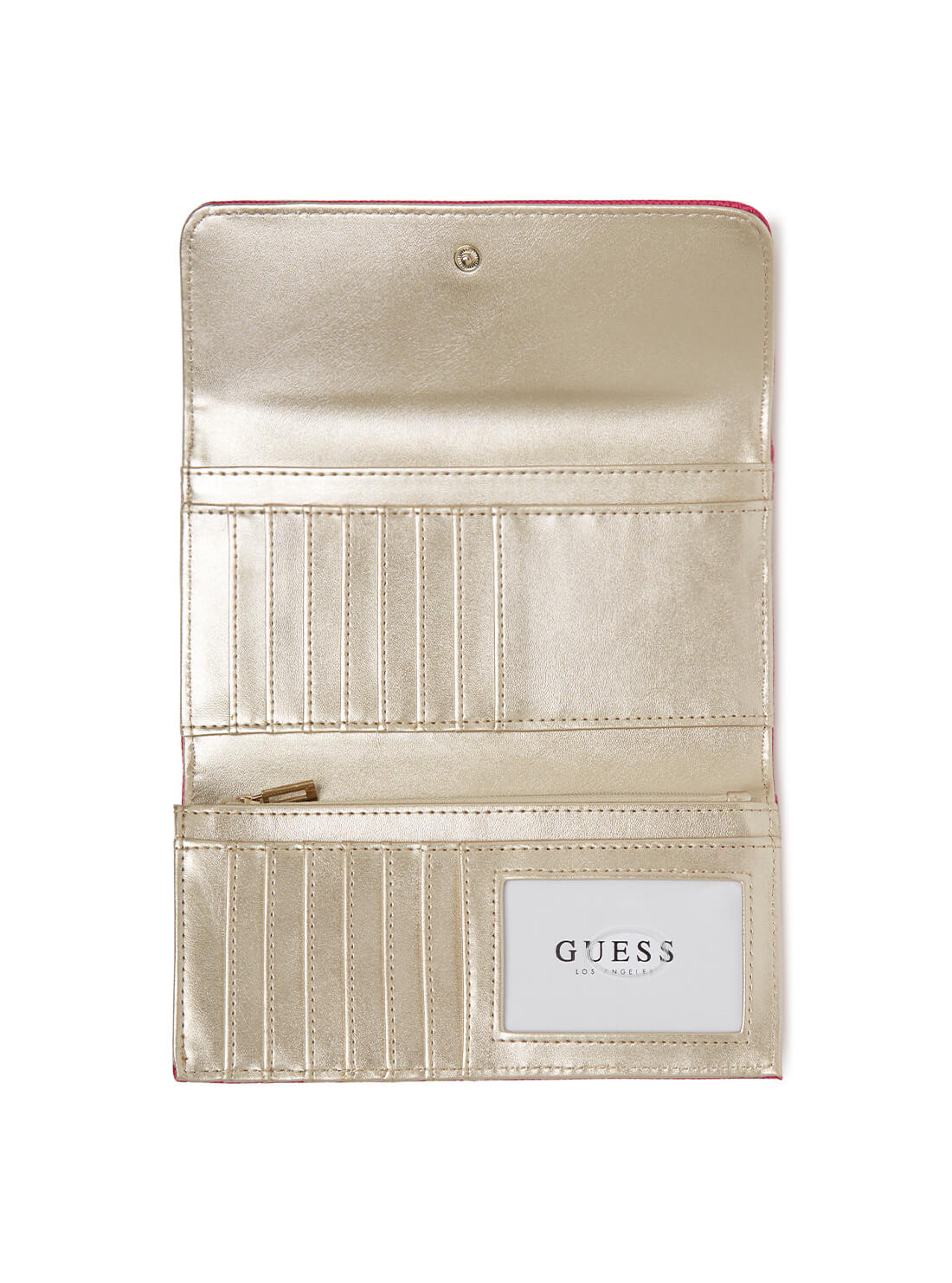GUESS Womens  Hot Pink Noelle Multi Clutch  ZG787966 Inside View