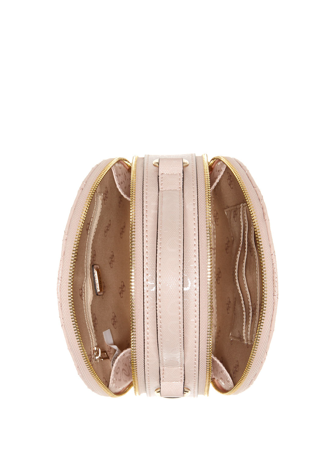 GUESS Womens Pink Quilted Wessex Circle Crossbody GG837977 Inside View
