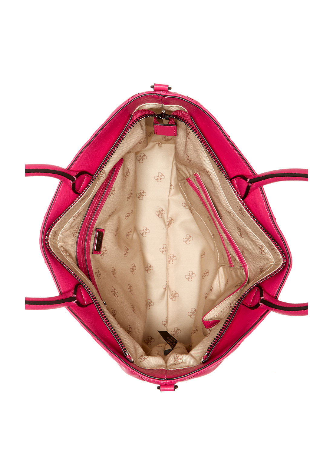GUESS Womens Hot Pink Quilted Brightside Tote Bag QM758023 Inside View