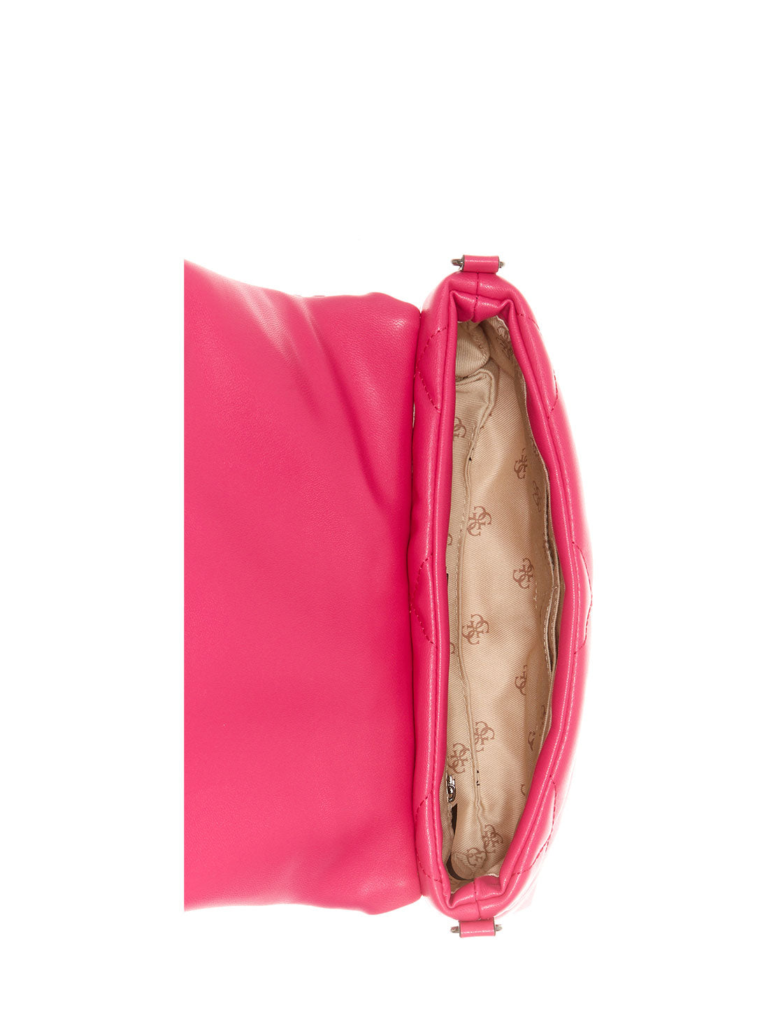GUESS Womens Hot Pink Quilted Brightside Shoulder Bag QM758019 Inside View