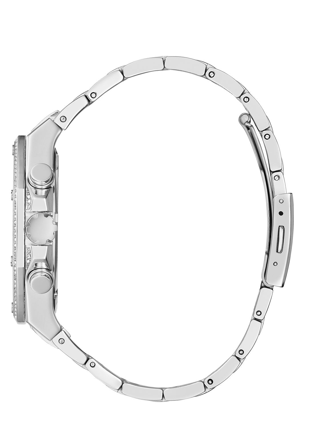 GUESS Mens Silver Momentum Watch GW0419G1 Side View