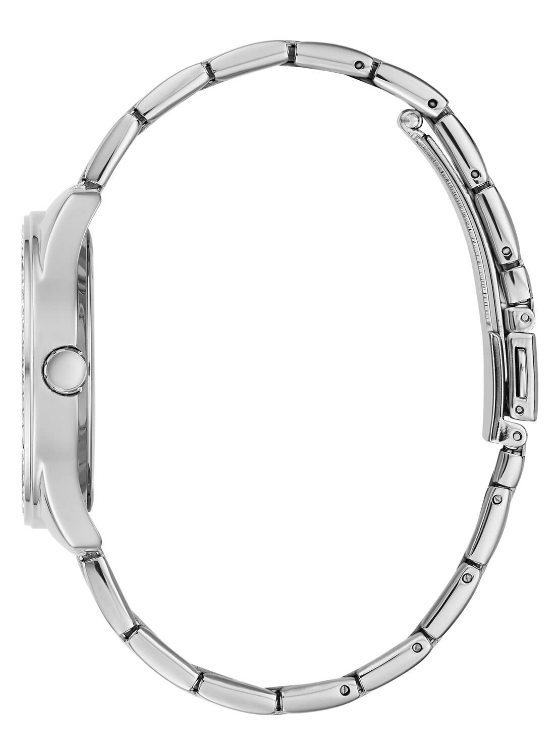 GUESS Women's Silver Quattro G Logo Sugar Watch GW0001L1 Side View