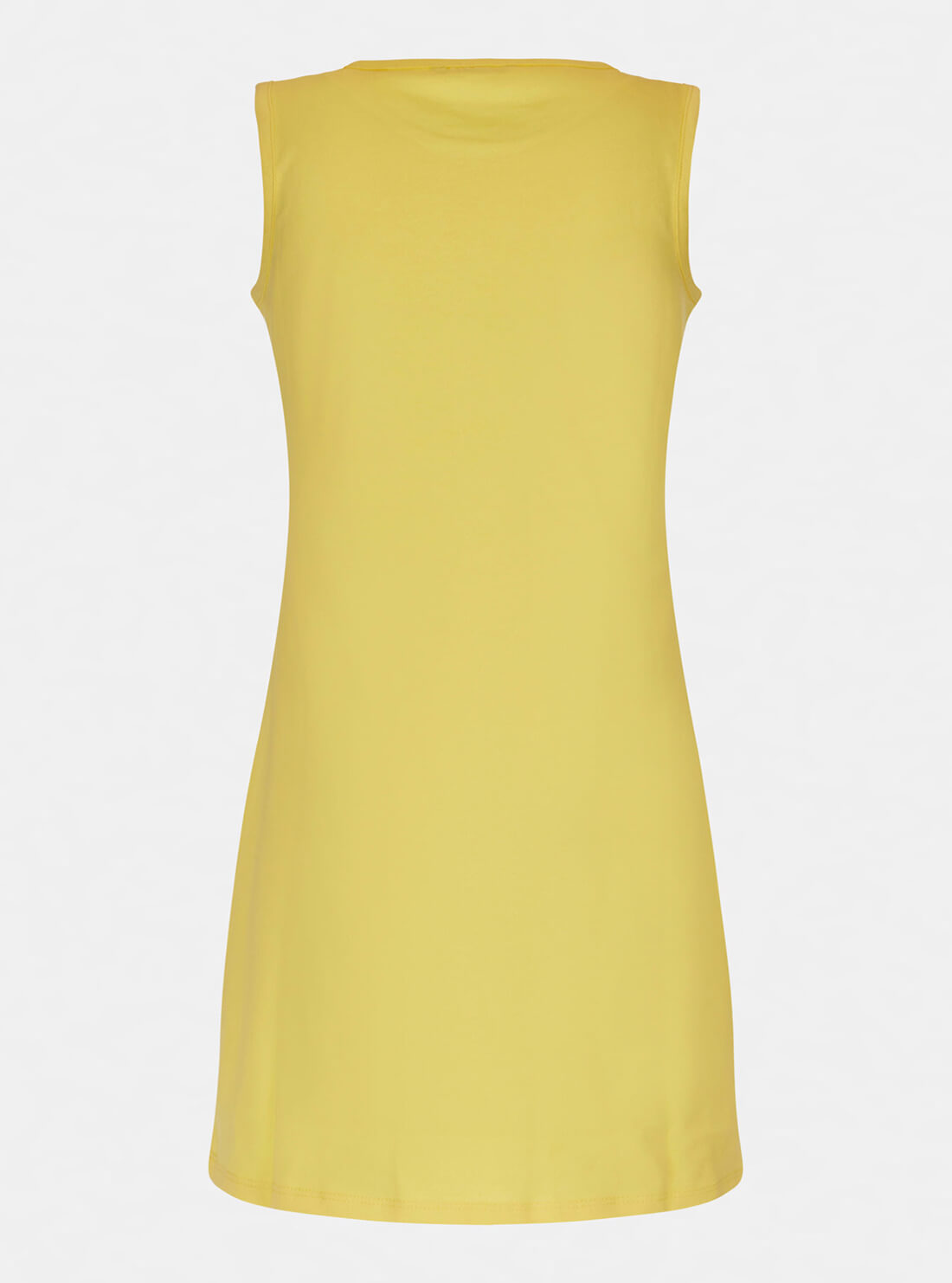 GUESS Kids Big Girl Yellow Sleeveless Double Logo Mini Dress (7-16) J92K57K82F0 Back View