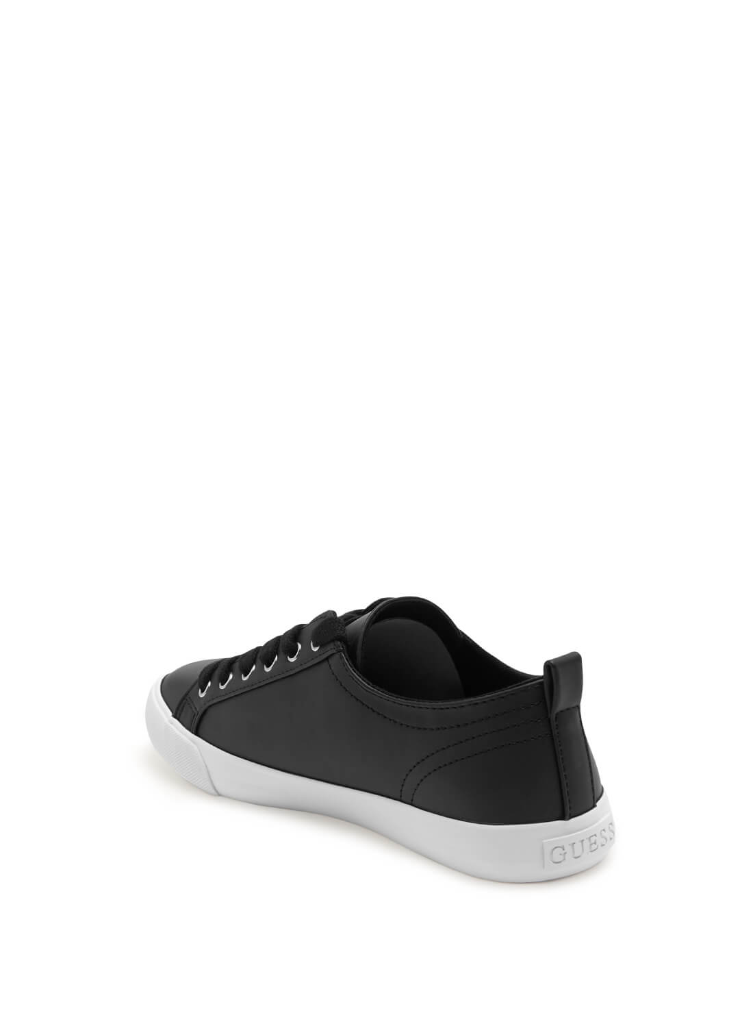 GUESS Womens Black Soaked Logo Sneakers SOAKED-A Back View
