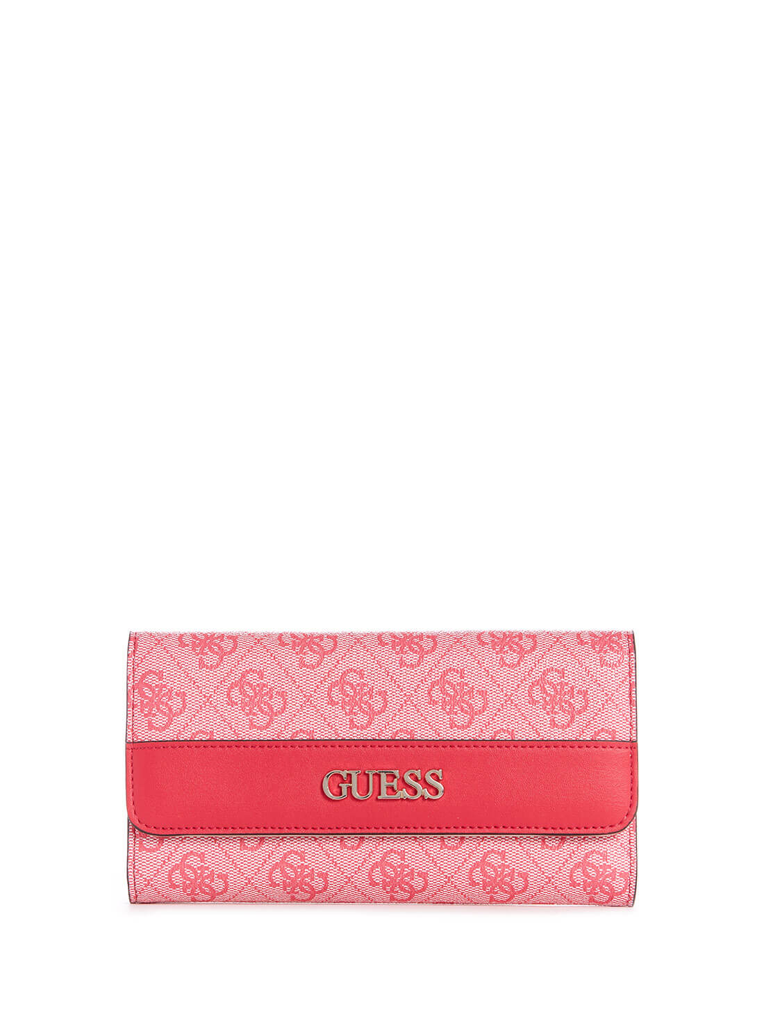 GUESS Womens Pink Sosie Multi Clutch SG811466 Front View