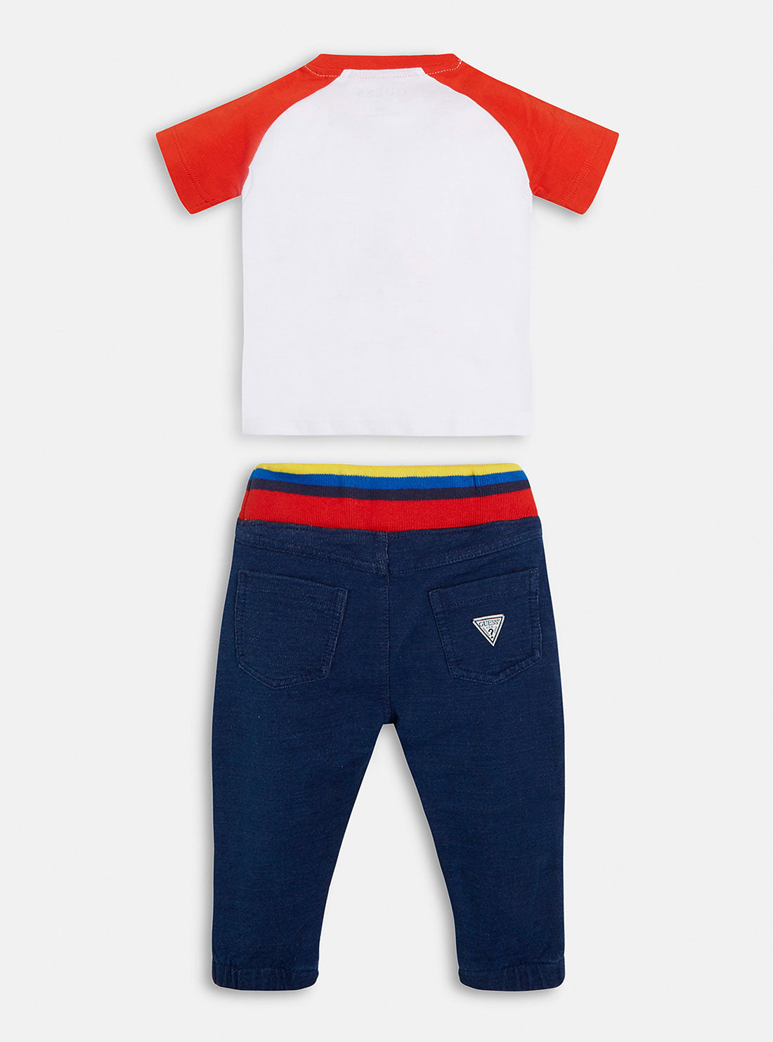 GUESS Kids Boys Red and Blue Sports Top And Pants 2-Piece Set (3-24m) I1YG03K8HM0 Back View