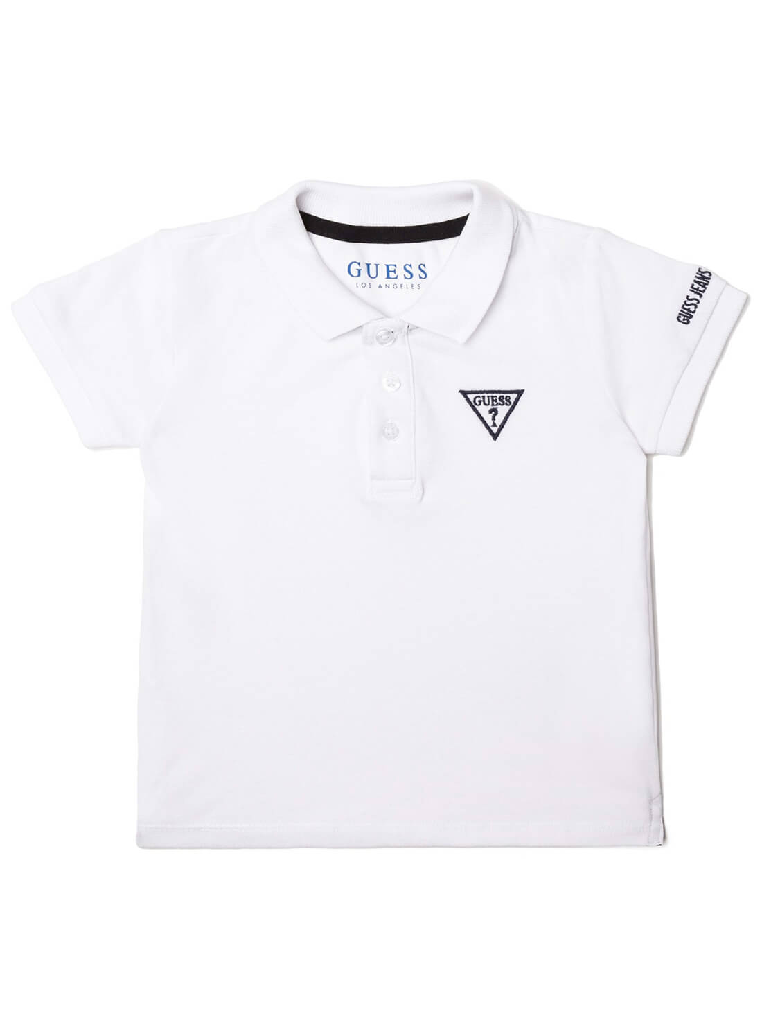 guess White Logo Polo boys T-Shirt front view