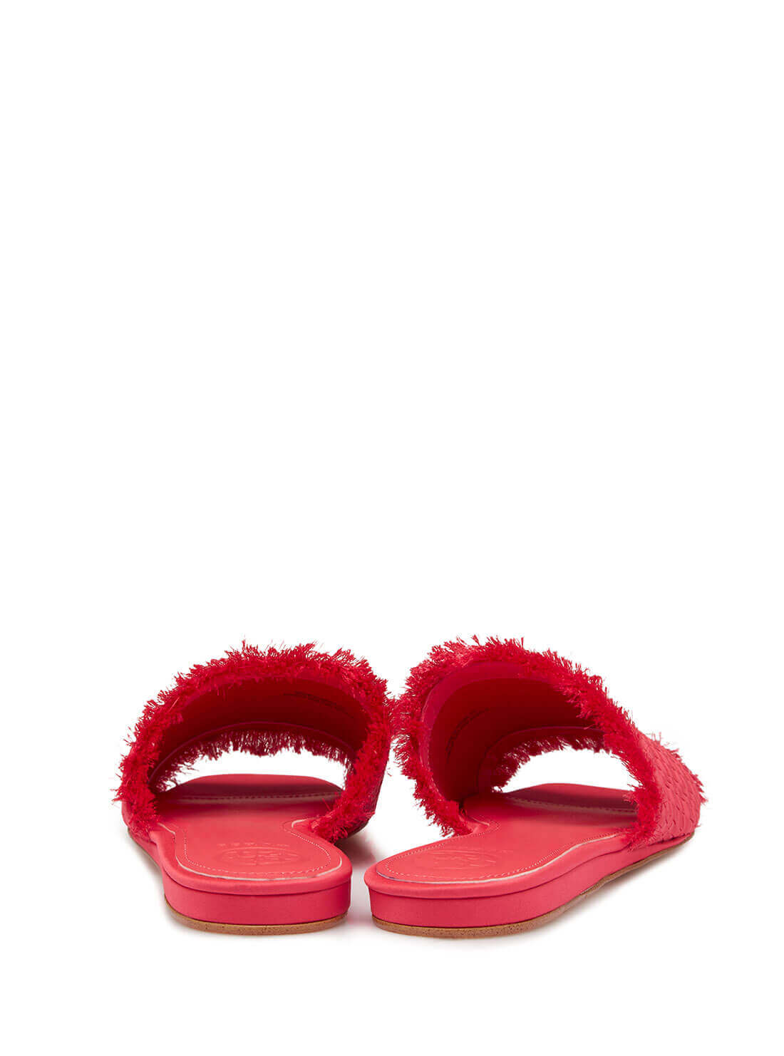 GUESS Womens Pink Woven Hariete Slides HARIETE Back View